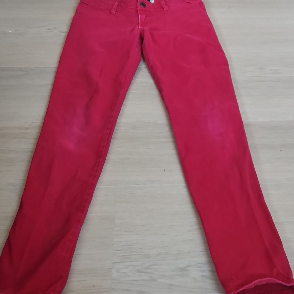 Abercrombie & Fitch Red Straight Leg Jeans